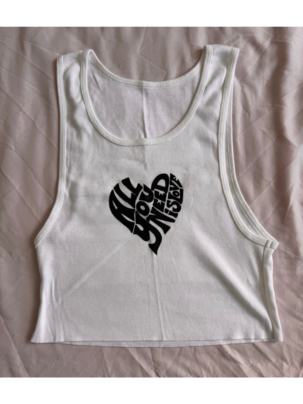 Revice Denim Graphic Crop Tank XXS-S